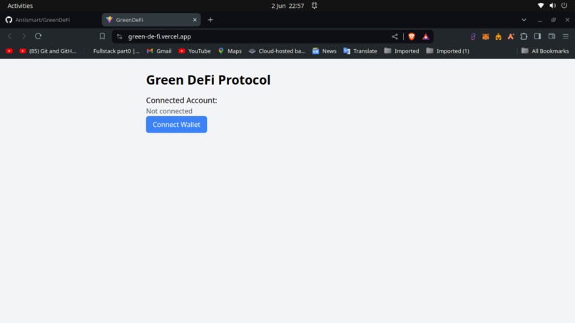 GreenDefi Protocol – screenshot 1