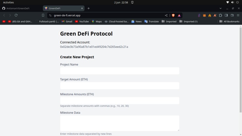 GreenDefi Protocol – screenshot 2