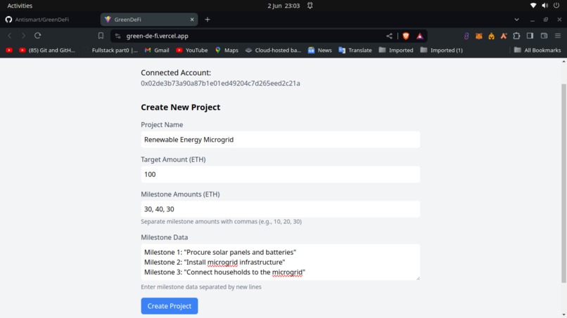 GreenDefi Protocol – screenshot 3