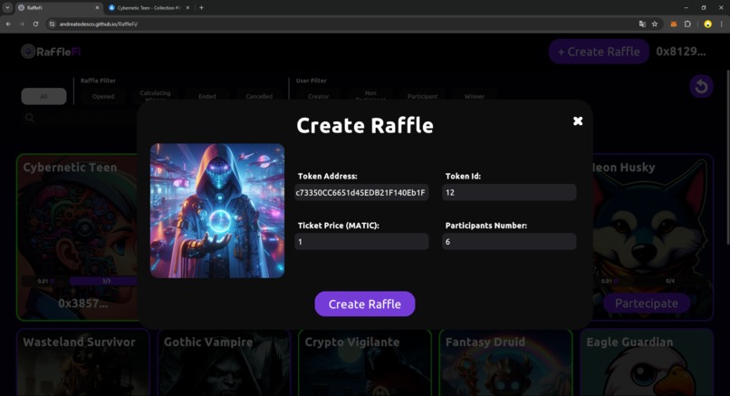 RaffleFi – screenshot 4