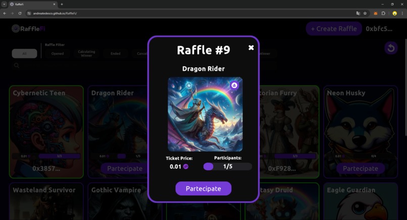 RaffleFi – screenshot 5