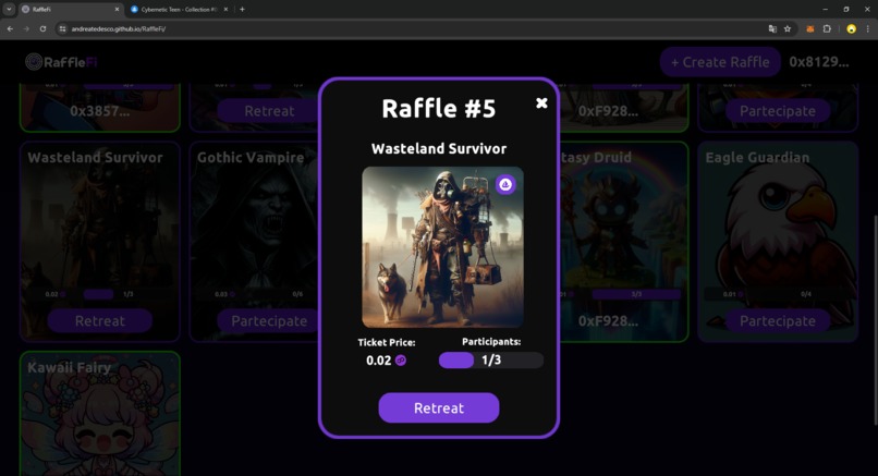 RaffleFi – screenshot 8