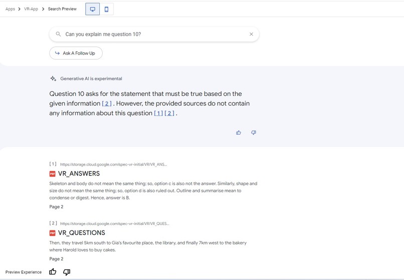 IT order creation chat agent & verbal reasoning search agent – screenshot 2