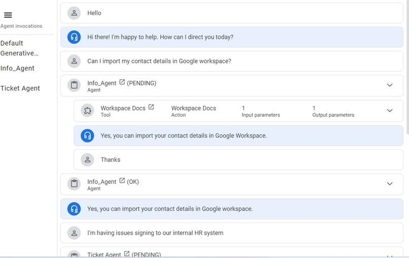 IT order creation chat agent & verbal reasoning search agent – screenshot 3