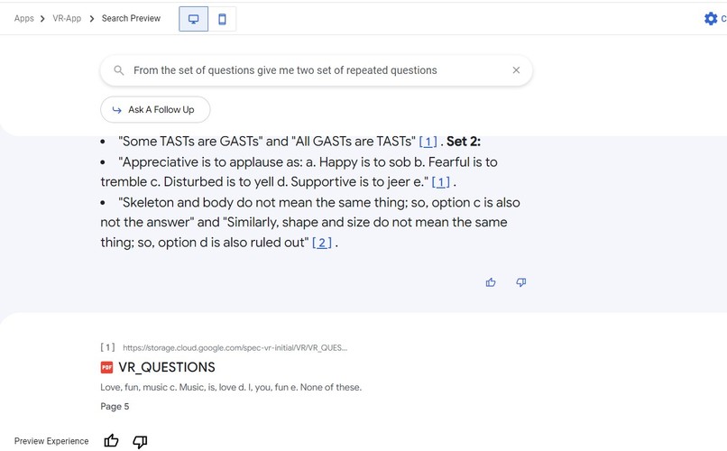 IT order creation chat agent & verbal reasoning search agent – screenshot 4