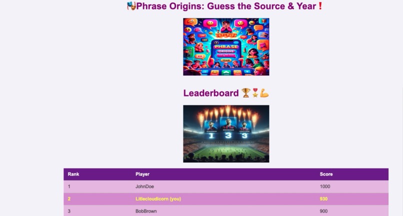 Phrase Origins: Guess the Source & Year – screenshot 3