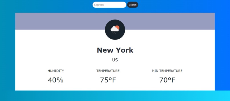 Weather-app – screenshot 1