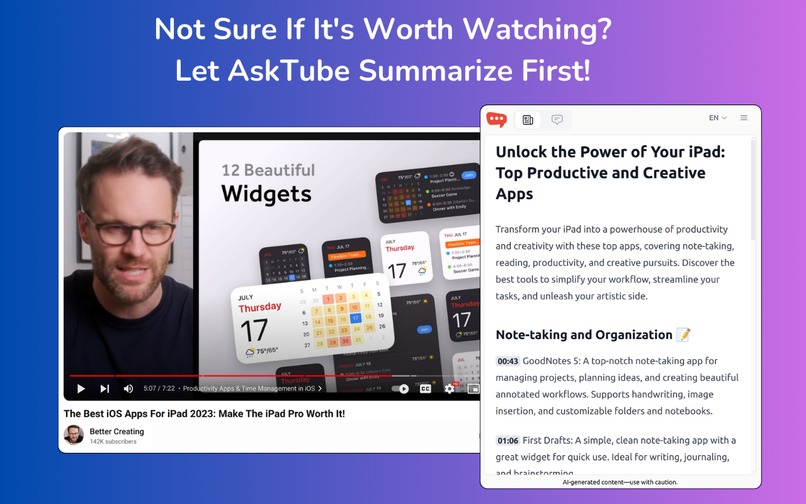 AskTube – screenshot 1