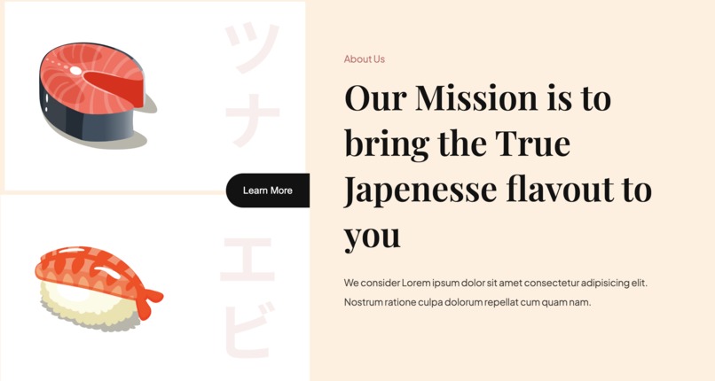 sushi website – screenshot 1