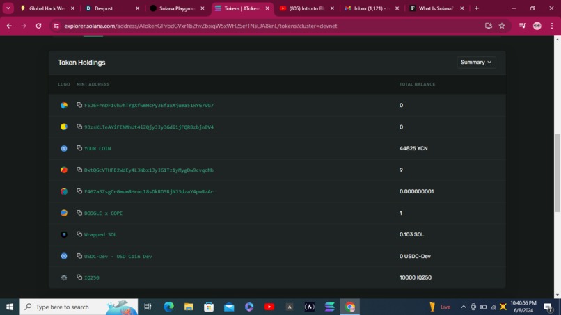 Creating token in Solana – screenshot 1
