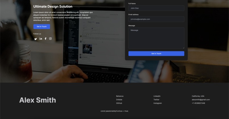 Portfolio Website – screenshot 3