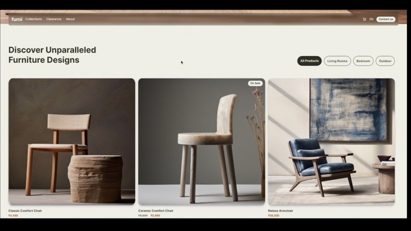 Furni - Ecommerce Website – screenshot 2