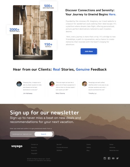 Voyago Landing Page – screenshot 2