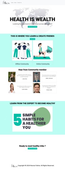 GO HEALTH - Community Landing Page – screenshot 1
