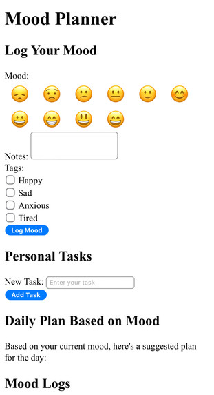 MOOD PLANNER – screenshot 1