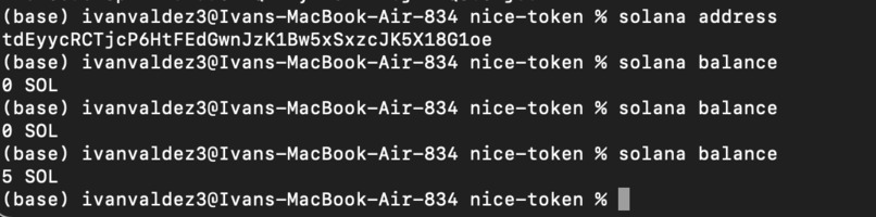Get some SOL airdropped to your developer wallet – screenshot 1