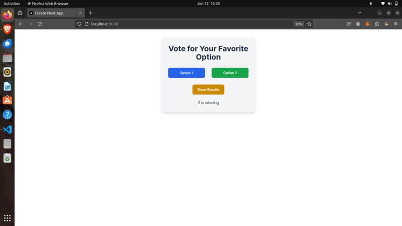 Voting Dapp  – screenshot 1