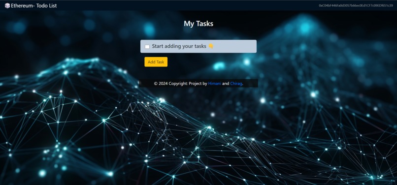 Ethereum- TODO List – screenshot 1