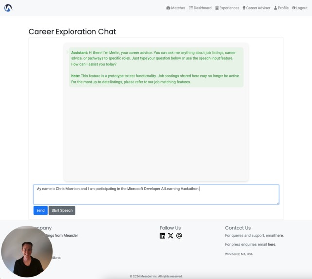 Merlin: AI Career Adviser for Tech Roles – screenshot 1