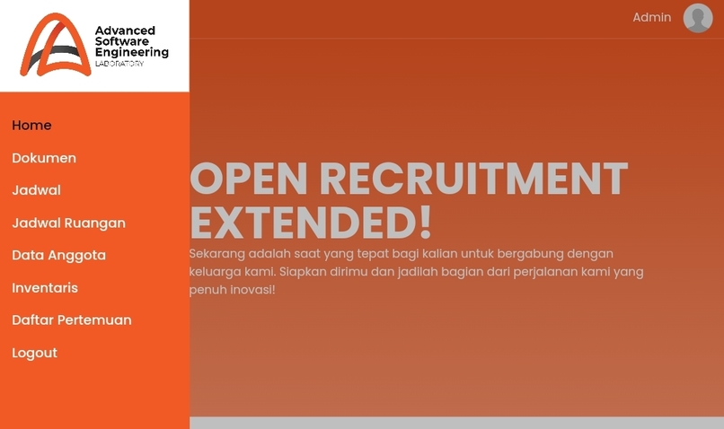 SE4503_Website Managemen Laboratorium Riset ASE – screenshot 1