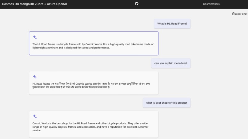 AI powered bike shop bot – screenshot 1