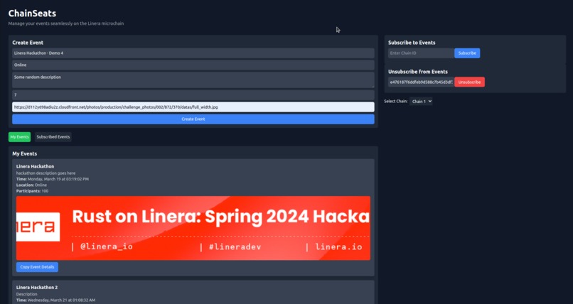 ChainSeats – screenshot 1