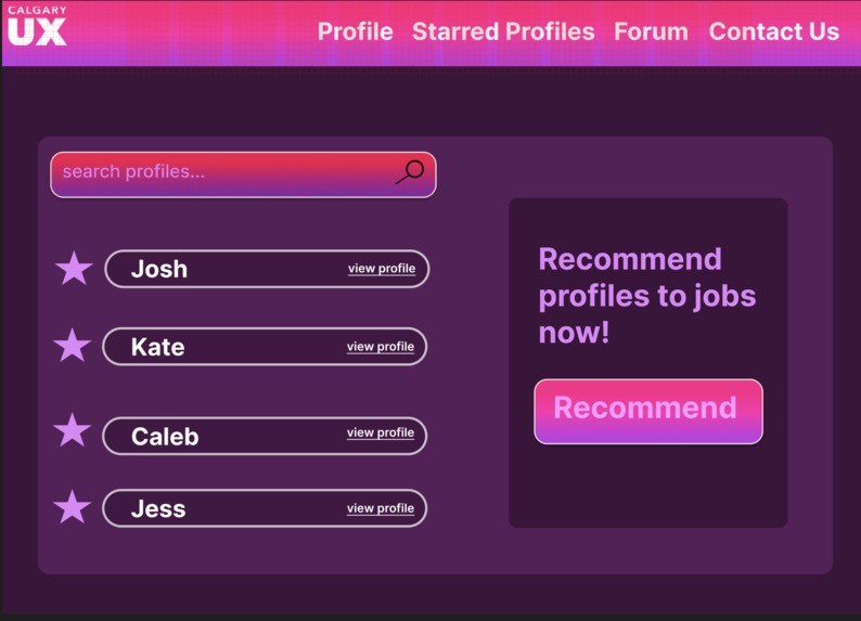 Calgary UX Talent Tracker  – screenshot 4