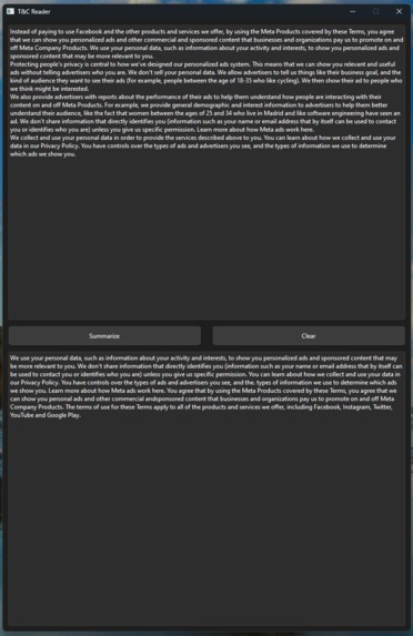 T&C Reader – screenshot 1