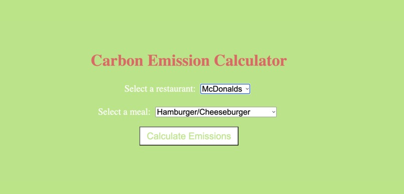 Fast Food to Carbon Emission  – screenshot 1