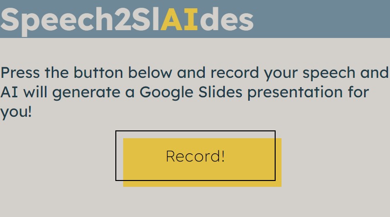 Speech2SlAIdes – screenshot 2