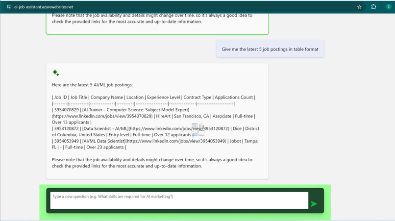 AI & ML Job Assistant  – screenshot 4