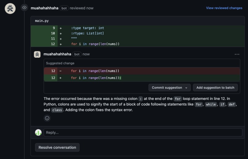 DevBot – screenshot 2