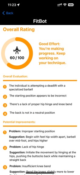 FitBot – screenshot 3