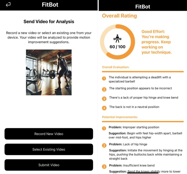 FitBot – screenshot 1