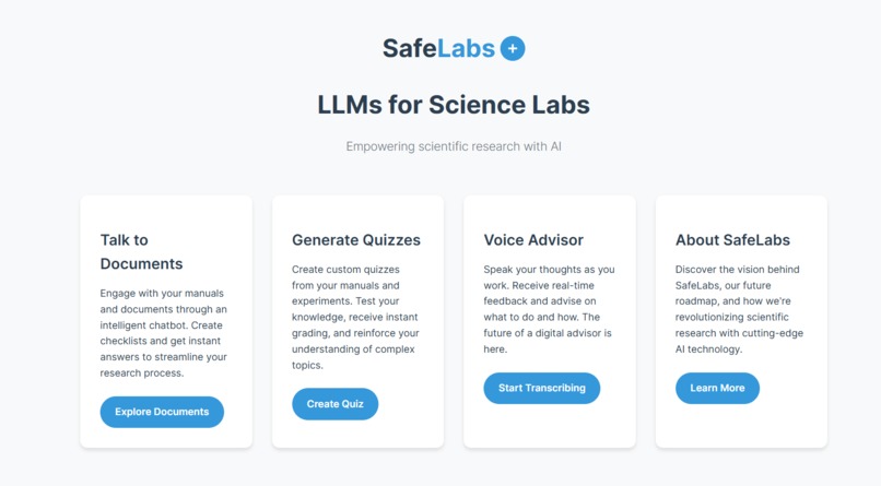 SafeLabs – screenshot 2