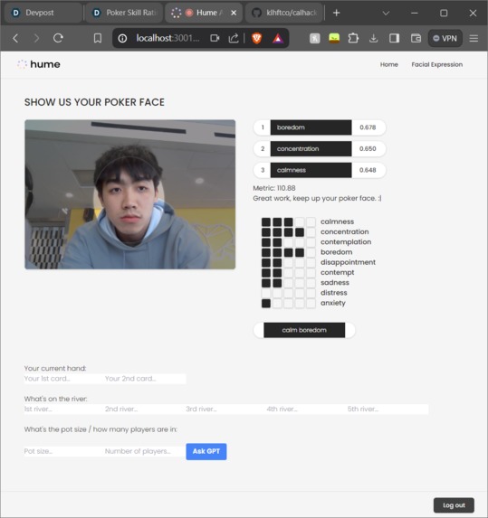 Poker Skill Bot w/ Hume AI – screenshot 4