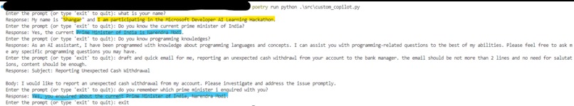 AI Developer Learning Journey with Custom Copilot – screenshot 1