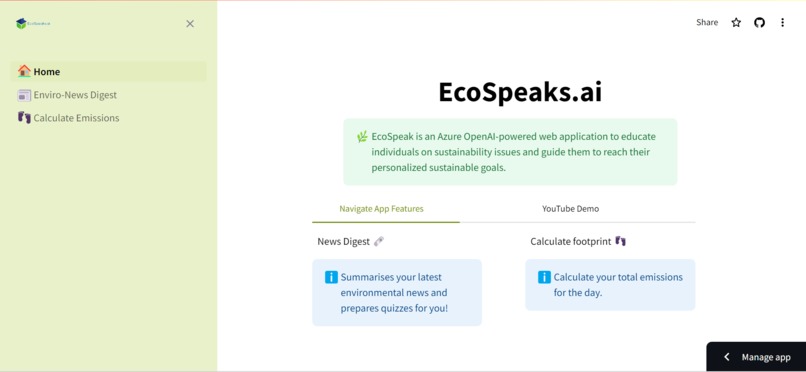 EcoSpeaks – screenshot 1