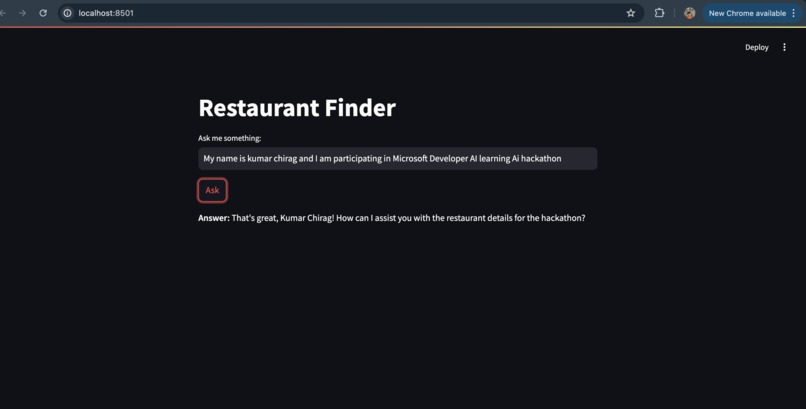 restaurant_finder – screenshot 1