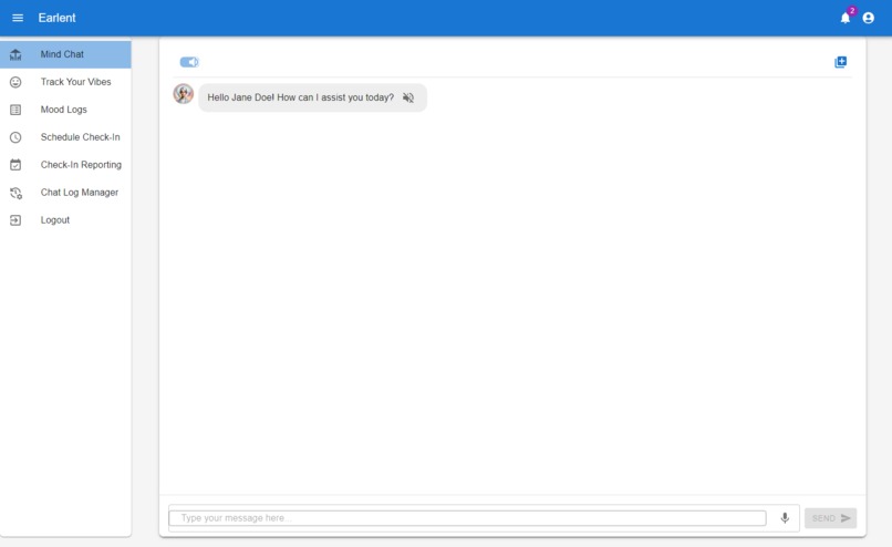 Earlent - AI-Driven Mental Health Companion – screenshot 2