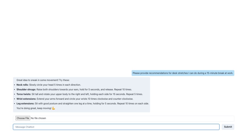 Office Workout Application – screenshot 4
