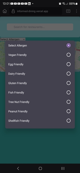 Informed Dining – screenshot 2