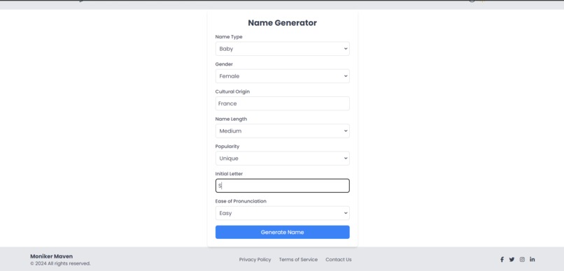 moniker-maven – screenshot 2