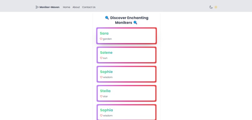 moniker-maven – screenshot 3