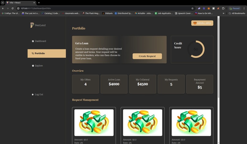  PeerLend: Decentralized P2P Lending and Borrowing – screenshot 5