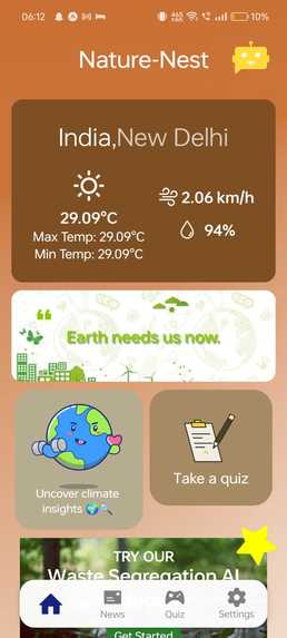 Nature-Nest(Climate Awareness with AI Model) – screenshot 2