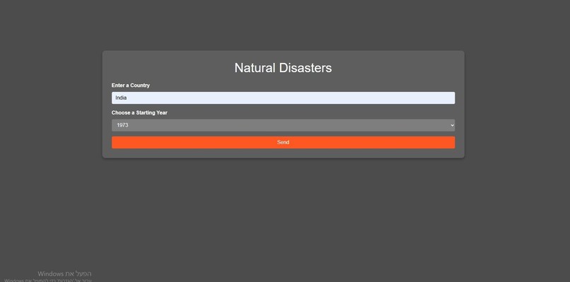 Forecasting natural disasters in the long term – screenshot 1
