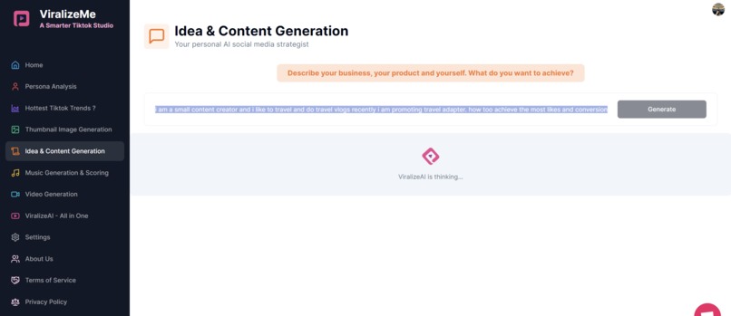 ViralizeAI – screenshot 1