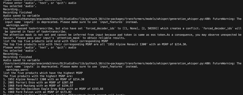 AudioNLToSQL – screenshot 3
