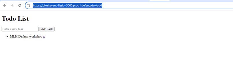 Defang Deployment  – screenshot 1